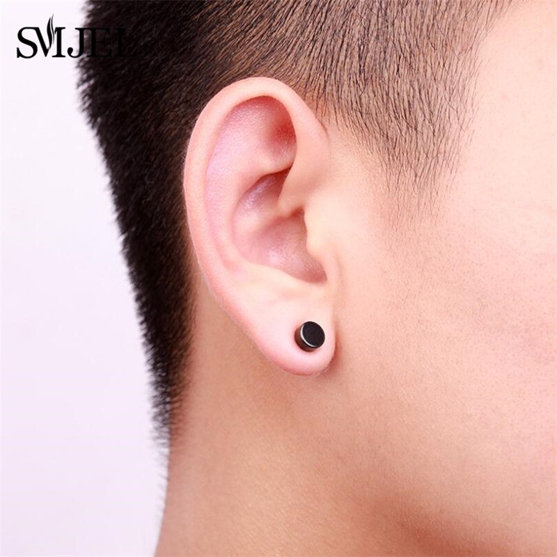 Pendientes Punk con imán fuerte para hombre y mujer, aretes sin perforación, aretes falsos, sin agujero para la oreja, , accesorios de joyería