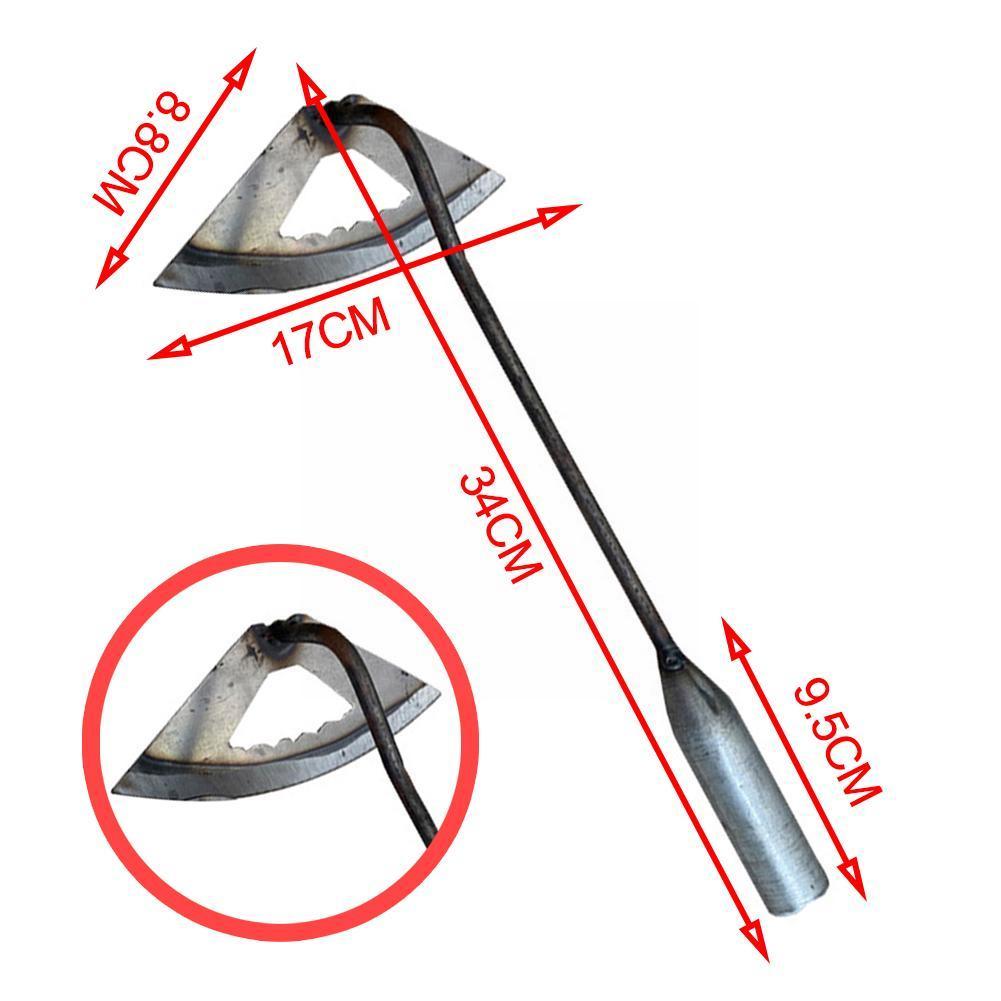 All-Steel Hardened Hollow Hoe Agriculture Hand Farming Rake Garden Farm Vegetables Work Tools Weeding Tool
