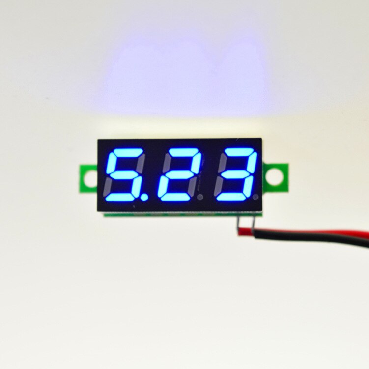 Mini Digitale Led Voltmeter Diy Rood Blauw Display Module DC2.5V-32V DC0-100V Spanningstester Panel Meter Gauge Voor Motorfiets Auto