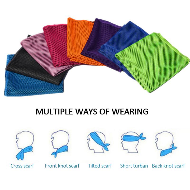 Serviette de refroidissement de glace pour Sports/entraînement/Fitness/salle de sport/serviette de Yoga serviette de sueur à séchage rapide accessoires de sport de bain serviettes de bain