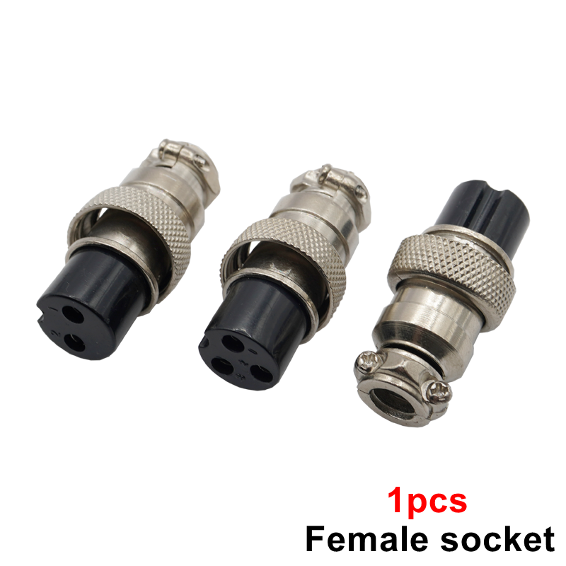 1Set Male - Female Metal Circular Aviation Plug Socket Connector GX16 16mm 2Pin/3Pin/4Pin/5Pin/6Pin/7Pin/8Pin/9Pin/10Pin: Dark Grey / 10P