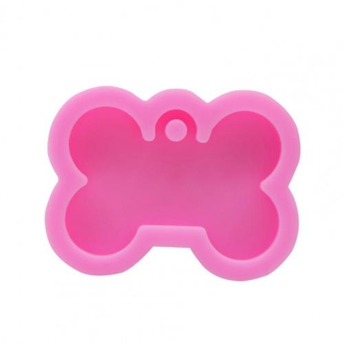 Hond Bot Vorm Resin Siliconen Mal Dog Tag Hangers Sleutelhanger Casting Epoxy Mould Voor Diy Ambachten Sieraden Maken Sleutelhanger gereedschap: L