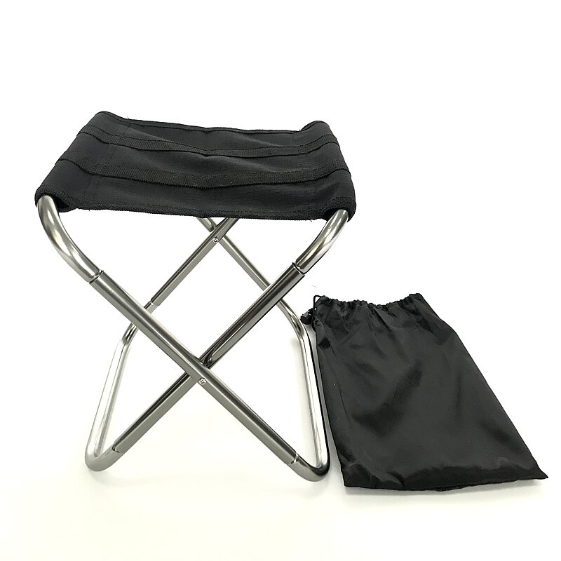 Bärbar campingpall, hopfällbar solid konstruktion campingstol med dubbla lager oxford tyg kylväska för fiske, camping