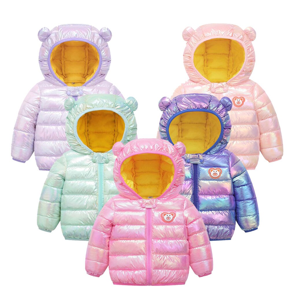 Mode Peuter Kinderen Baby Jongens Meisjes Winter Sneeuw Dragen Cartoon Lange Mouwen Winddicht Jas Hooded Warm Uitloper Jas # g4