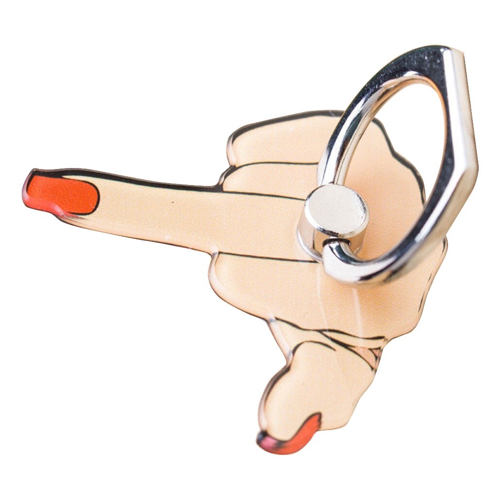 Grappige Middelvinger Up Ring Roterende Grip Stand Houder Voor Iphone Samsung