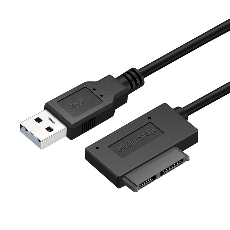 Adapter Converter USB 2.0 To Mini Sata II 7+6 13Pin For Laptop DVD/CD ROM Slimline Drive In Stock HDD Drive Pc Accessories