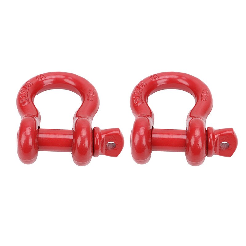 5/8 3.25t röd d ring bågskena skruv stift bil gaffel rigg passform för jeep wrangler atv utv utvinning 4wd offroad 4 x 4 tillbehör: 2 st krok