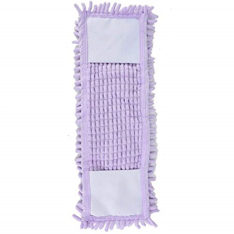 40*10cm Rechteck Haus reinigungs Pad Chenille Haushalts staub Mopp Kopf Ersatz einfach ersetzen Staub Mops: Lila