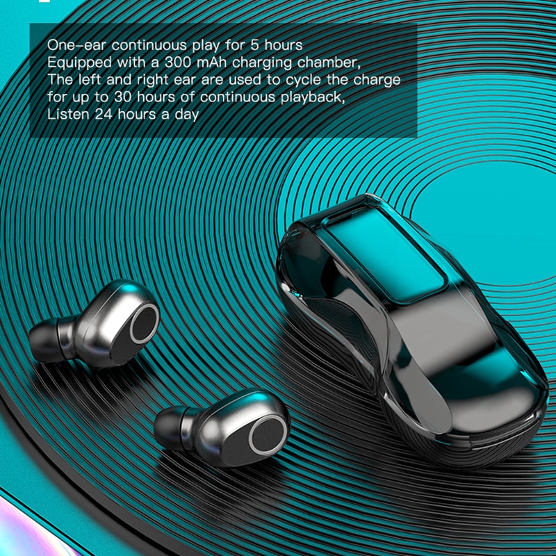 Draadloze oordopjes met bluetooth 5.0 touch control hoofdtelefoons 9d stereo waterdichte oordopjes sportwagenvormige oplaadbox