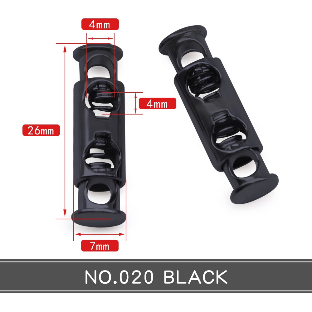 10 stk vintage sølv gunmetal guld ledning lås vippe metal stopper gør-det-selv beklædning syning beklædningsgenstand tilbehør klemme stop: No020 sorte 001