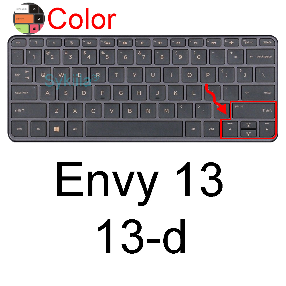 Housse de clavier pour HP ENVY 13 13-BF 13-AY 13-AR 13-BA X360 13-BD 13-AG 13-AH 13-AQ 13-M 13-D, étui de protection en Silicone 13.3: YELLOW