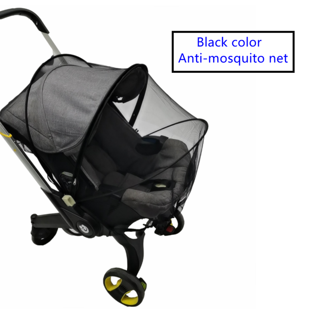 Originele Wielen Voor Donna /Doona Vervangen Klamboe Regenhoes Tas Lederen Cover Wattenschijfje Stofdicht Pad Wandelwagen Accessoires: mosquito net black