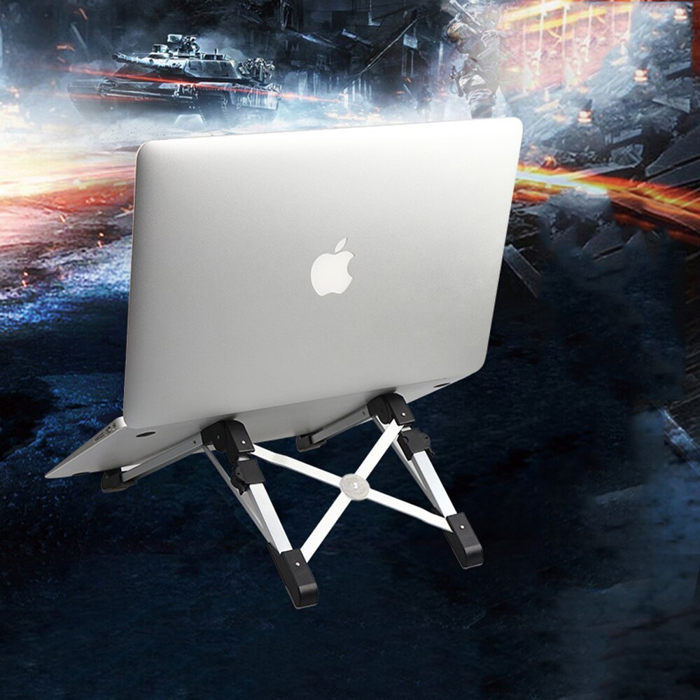Bærbart laptop stativ foldbart justerbart støtte notebook base stand til macbook pro lapdesk computer kølepude bærbar holder