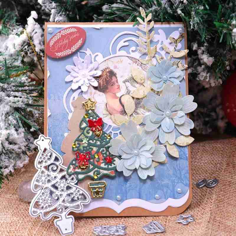 Christmas Tree Metal Cutting Dies for Craft Scrapbooking Embossing Stencil DIY Die Cut Card Decoration