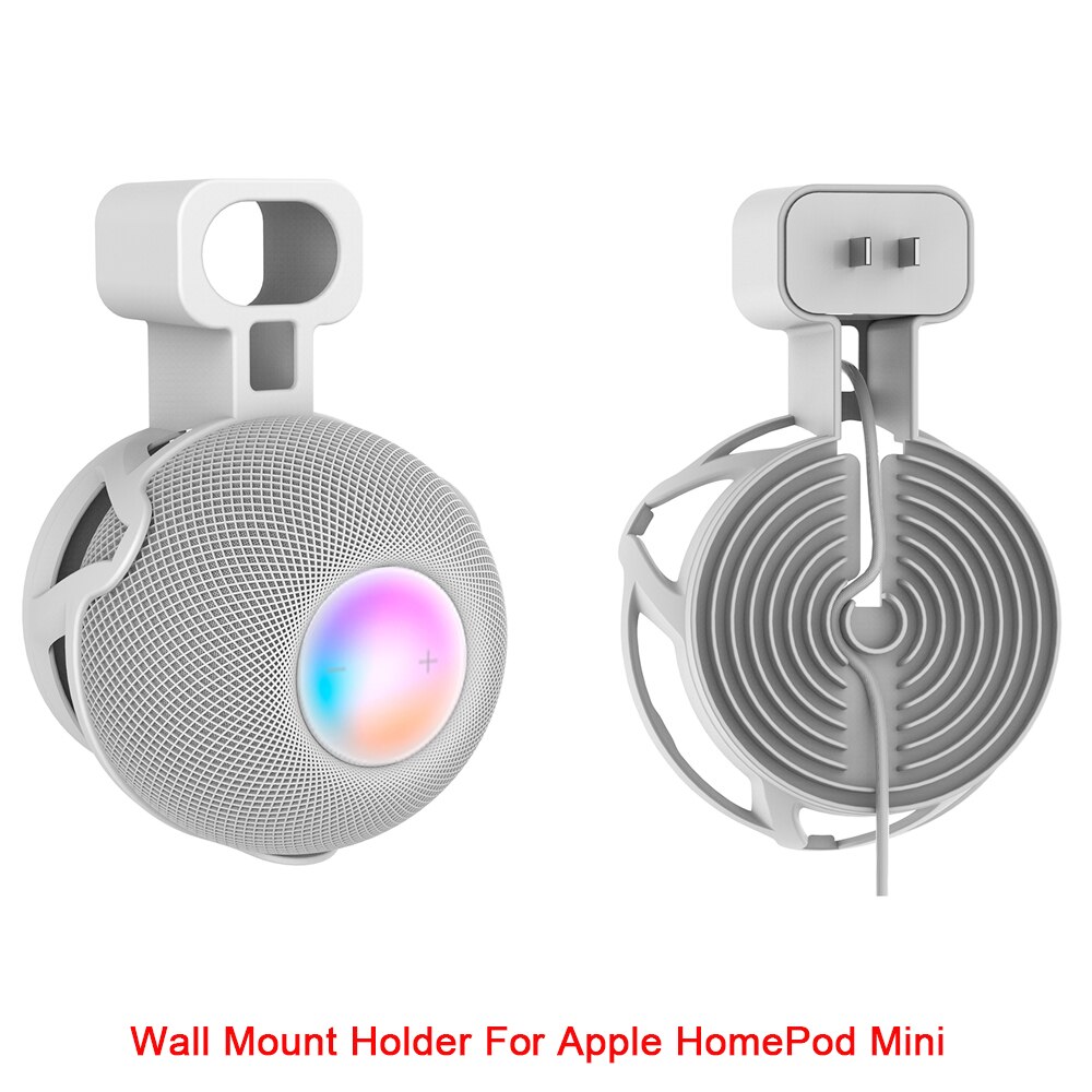 Wall Mount Stand Hanger Smart Speaker Outlet Houder Ruimtebesparend Beugel Kabel Hanger Holder Voor Apple Home Pod Mini Geen schroeven
