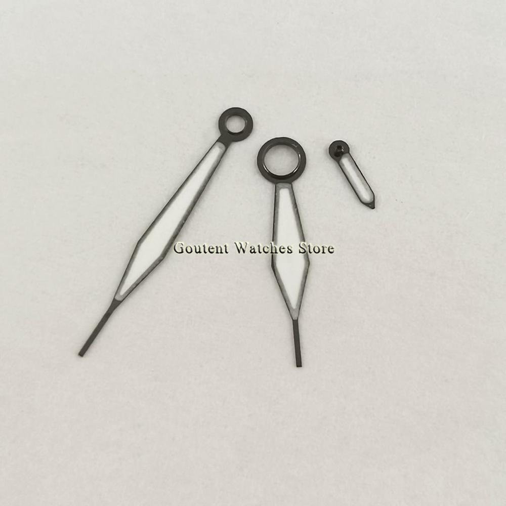 Black White Luminous watch hands fit ETA 6497 Sea gull ST3600 movement