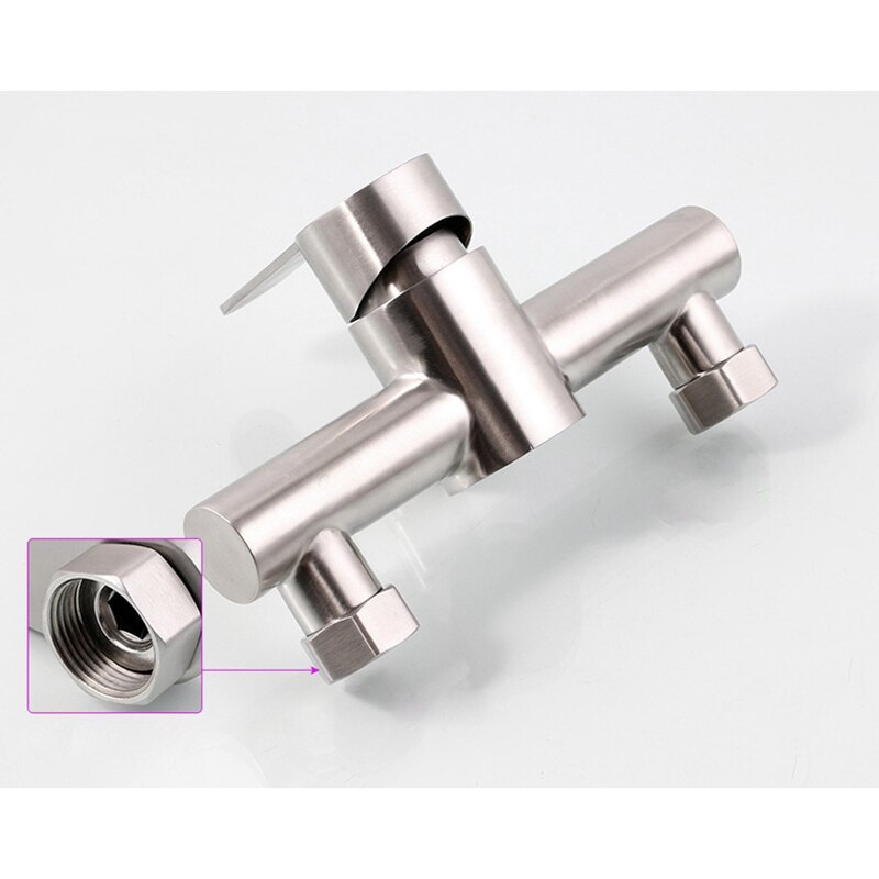 Badkamer Bad Warme En Koude Douche Kraan Valve Mixer Wandmontage Rvs Wastafel Kraan