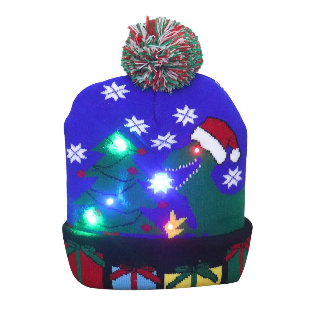 LED Licht-hoch Weihnachten Hüte Weihnachten Santa Hütte Lichter Blinkende Kappe Herbst Winter Hütte Für Frauen Und Männer neue Jahr Dekoration: E