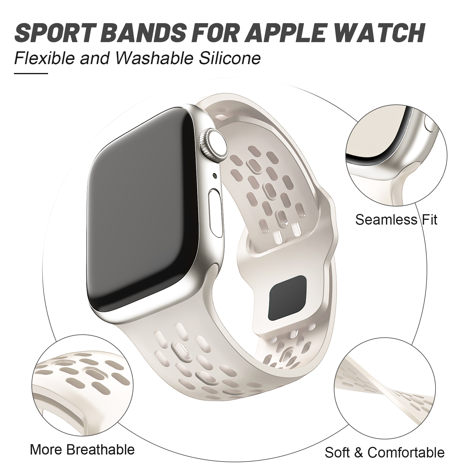 Silikone rem til apple watch rem 45mm 41mm 44mm 49mm 40mm 38 42mm 46mm armbånd correa iwatch series 10 9 8 7 6 5 3 se ultra