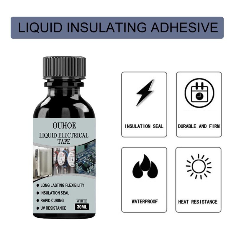 Sellador adhesivo líquido de silicona, pegamento de goma multiusos, sin manchas, para azulejos de plástico y Metal, 50ml