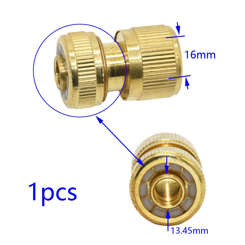16mm hose brass hose connector 1/2" waterstop Connector copper irrigation hose connectors for water 6pcs: waterstop Connector
