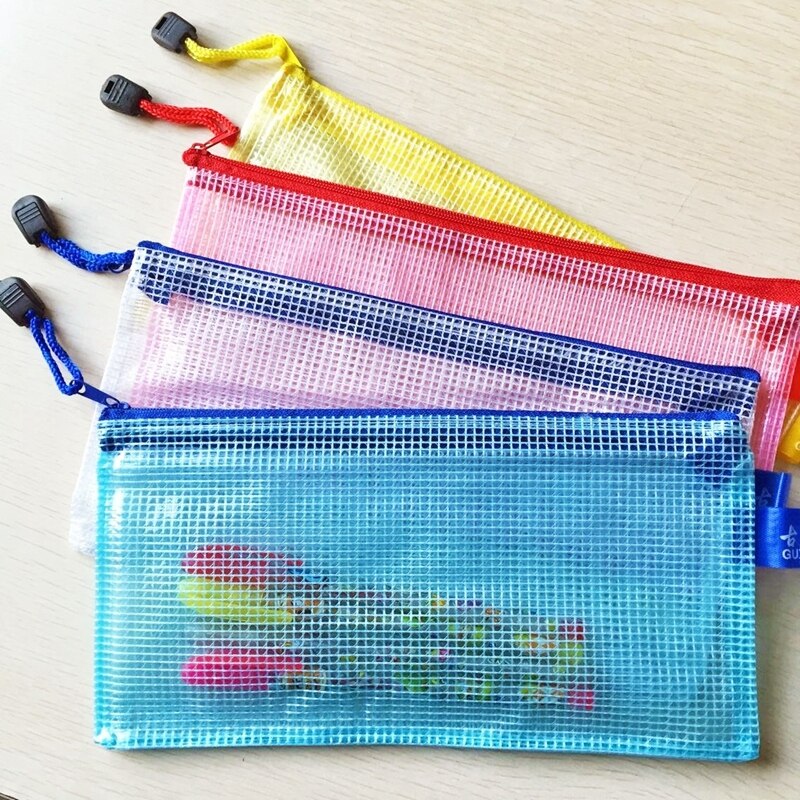 12 Uds. De bolsas de plástico con cremallera para material de papelería, carpeta de archivos, suministros escolares y de oficina, Color aleatorio, A3, A4, A5, A6, B4, B5, B6