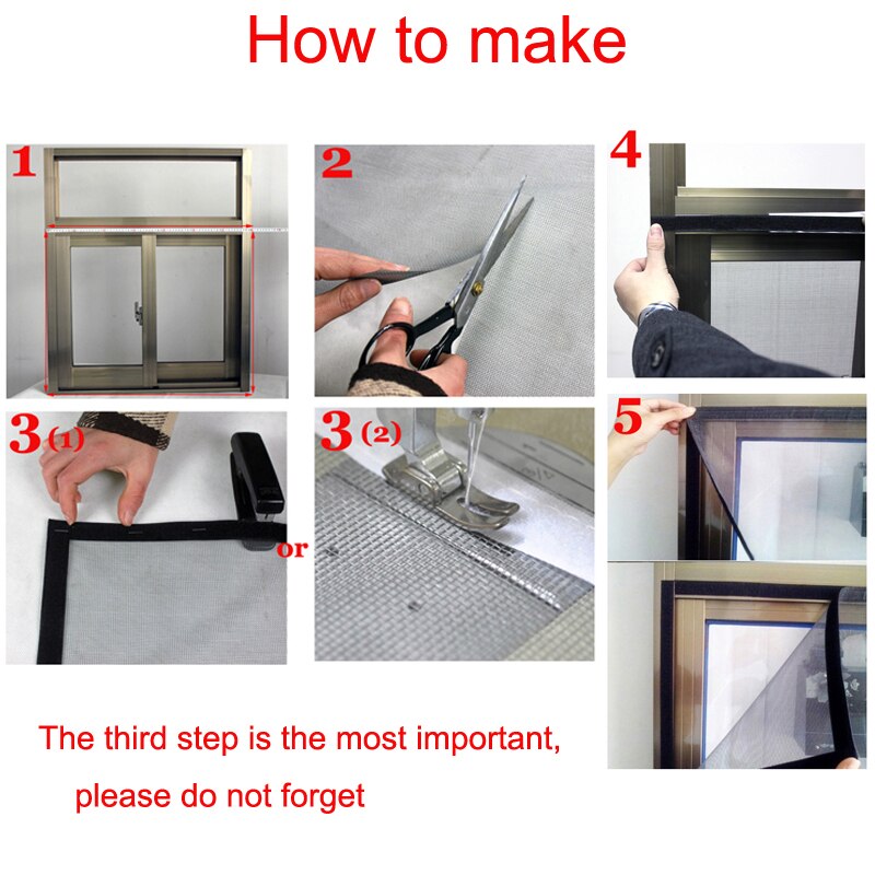 Diy Venster Screen Zomer Anti-Muggen Venster Scherm Klamboe Glasvezel Gaas Schermen Onzichtbare