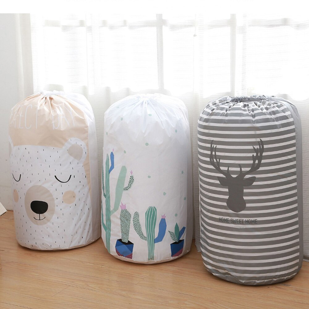 Reusable Foldable Flower Printing Storage Bag Clothes Container Quilt Organizer Bag Storage Pouch Home Closet Organization