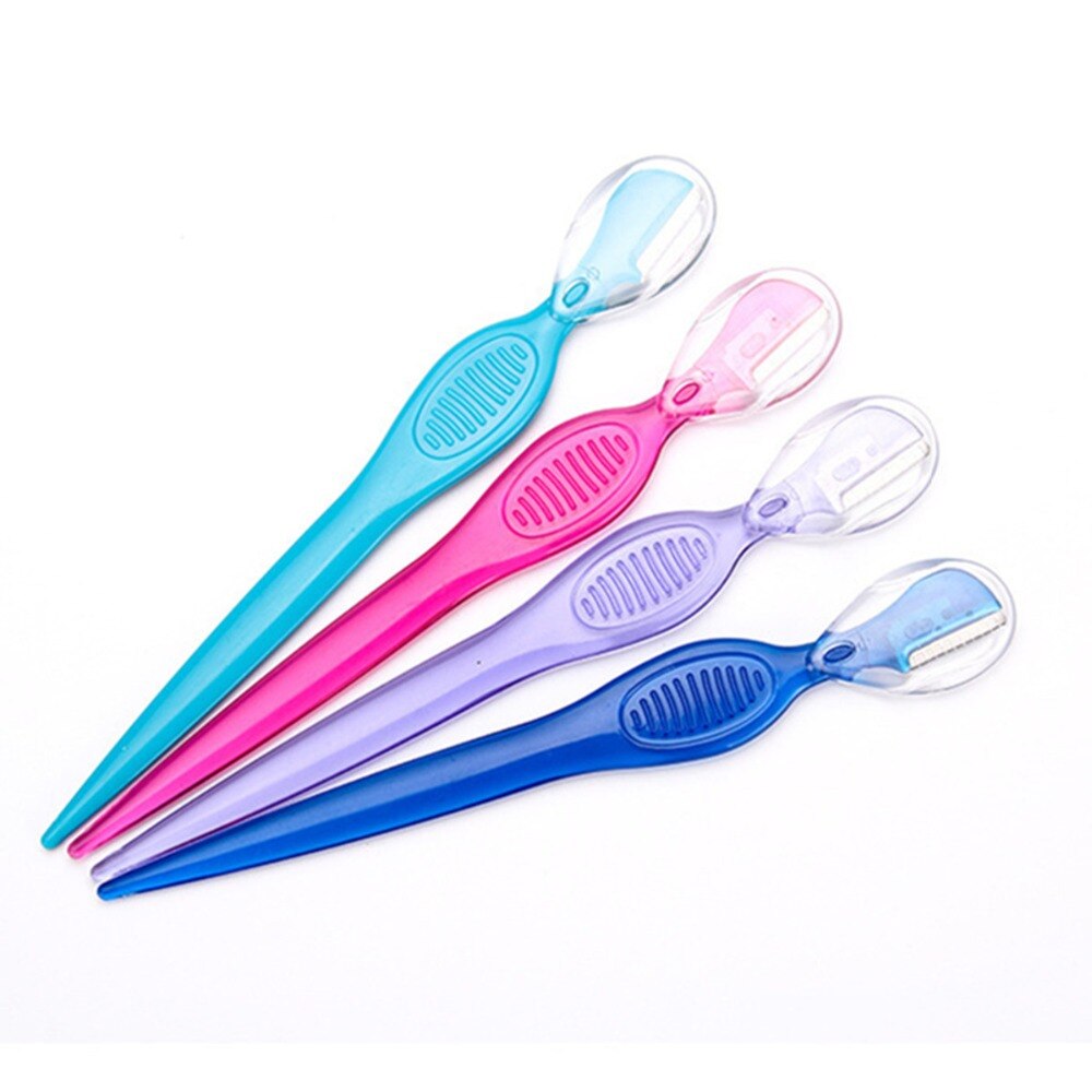 Recortador de cejas práctico, accesorios de maquillaje de colores, útil, hojas de afeitar, removedor de vello Facial, 10 Uds.