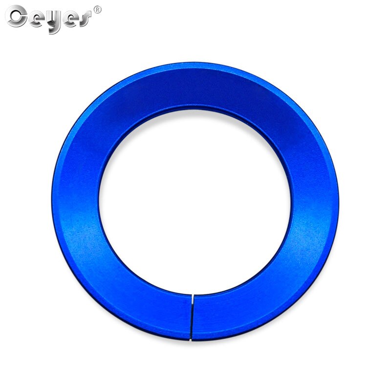 Ceyes For Nissan Qashqai Juke J10 J11 X-Trail Tiida Auto Start Stop Ignition Engine Button Ring Covers Case Car Styling Stickers: Blue for Ring