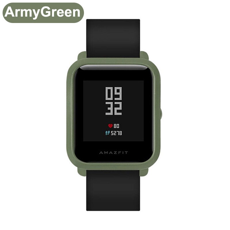 XShum Amazfit bip pokrowiec na akcesoria Xiaomi amazfit bip osłona na zderzak osłona ochronna: Army Green
