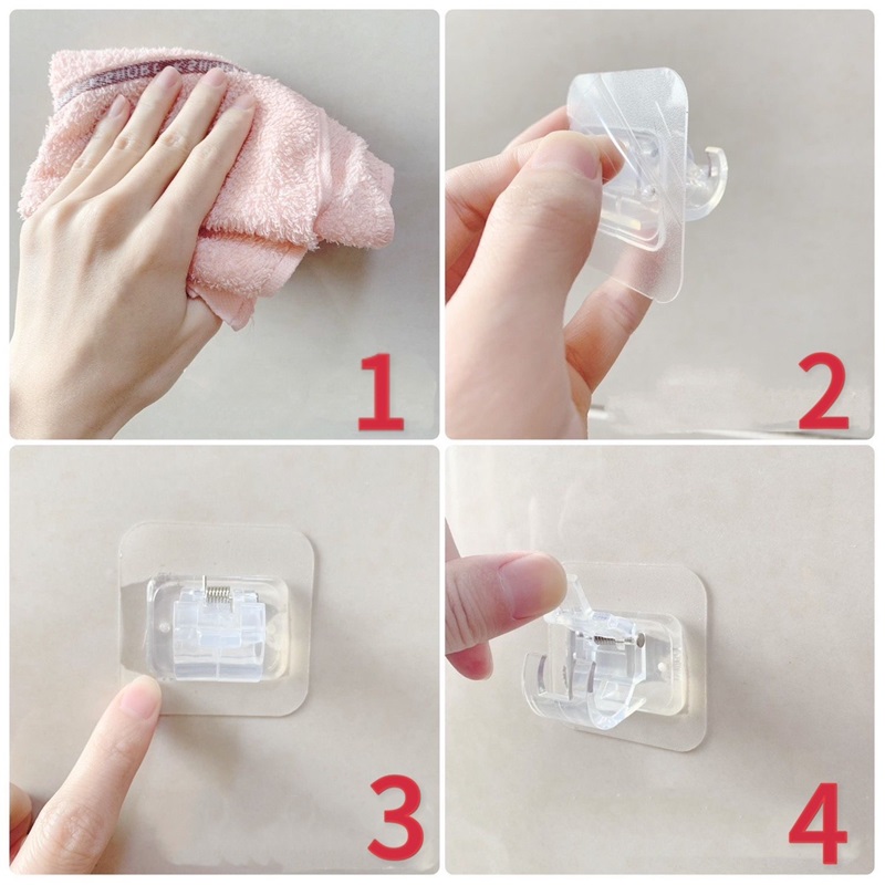 2-12pc Vorhang Stange Halfter Haken Selbst-Kleber Nagel-Freies Vorhang Klemme Haken Einstellbare Zauberstab Vorhang festen Clip Hängen Gestell Halfter