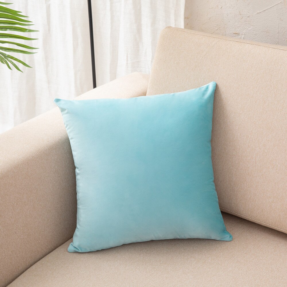 Vihreä sininen harmaa vaaleanpunainen massiivi sametti koriste tyynyliina pehmeä sametti tyynynpäällinen pompom pallo sohvatyynynpäällinen 30 x 50cm: Vaaleansininen / 1 kpl 300-500mm