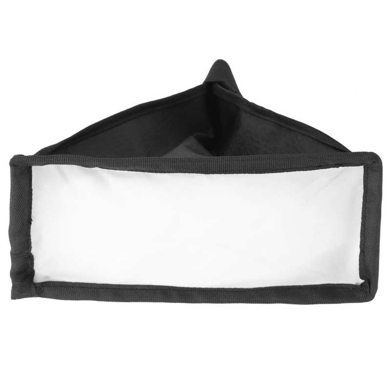 Cámara superior Flash luz Softbox 8x15cm cuadrado pequeño portátil plegable accesorio negro