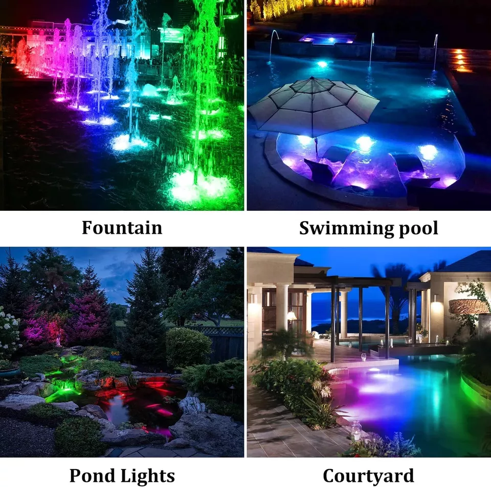 3/5LEDS Solar Vijver Licht IP68 Waterdichte RGB Onderwater Zwembad Lamp Kleur Veranderende Tuin Aquarium Aquarium decor Solar Spotlight