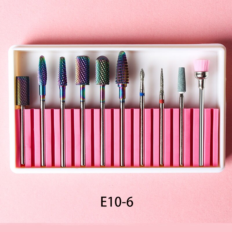 10Pcs/box Cone Tip Ceramic Electric Cuticle Clean Rotary Manicure Sander Tool Grind Head Mill Cutter Pedicure Nail art Drill Bit: 6