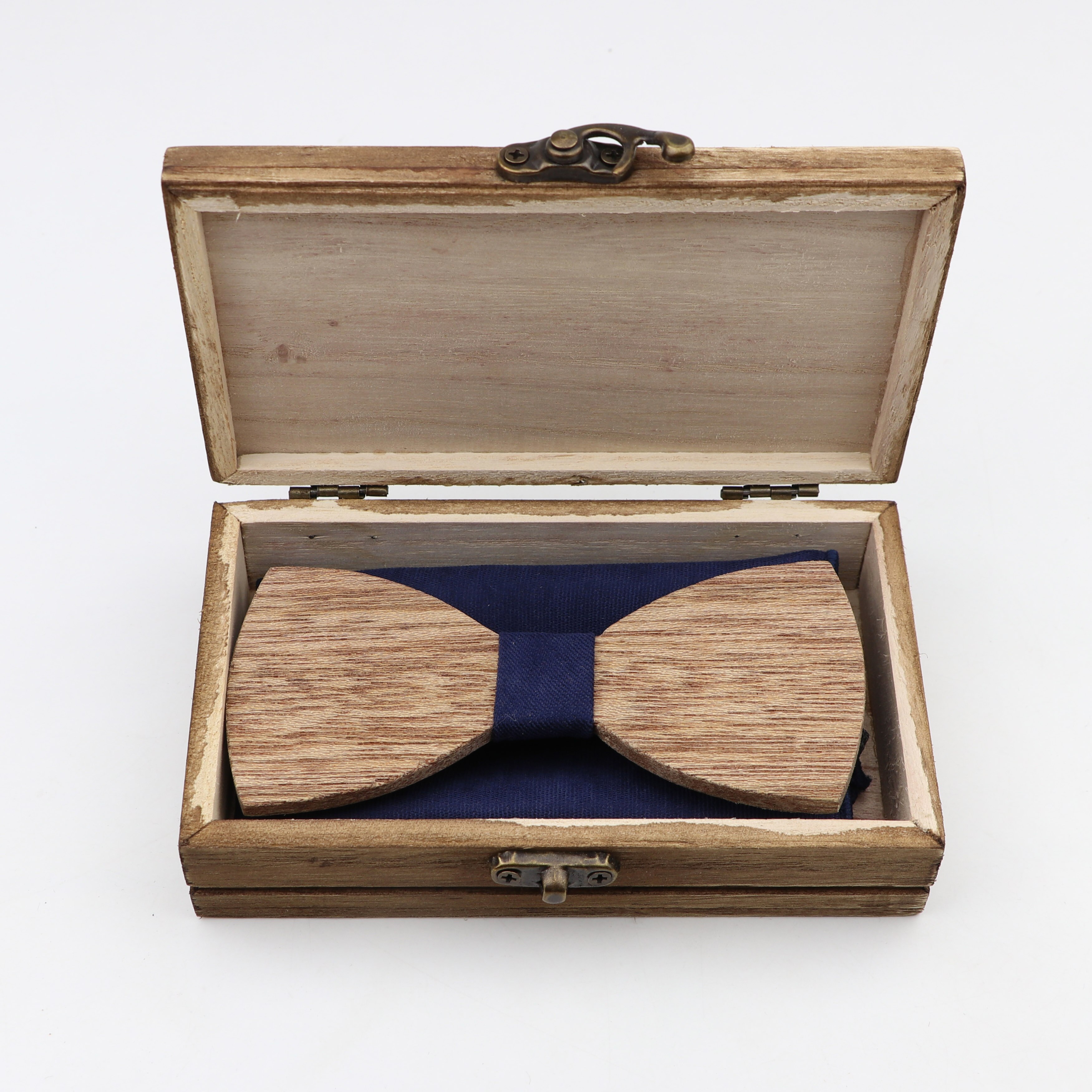 Handgemachte 100% Holz Bogen Krawatten Tasche Platz Set Für Männer Hochzeit Feste Farbe Ganze Holz Butter