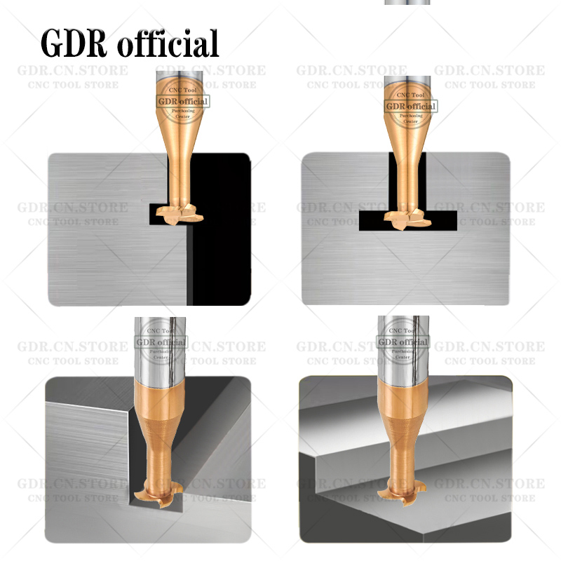 Carbide T Slot Milling Cutter Tungsten 3mm 4mm 6mm 8mm 10mm 12 T Type Grooving Milling Cutter Overall Steel Slotting Router Bits