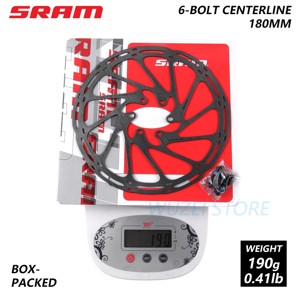 SRAM AVID-disco de freno central G3, 160/180/203mm, HS1, 6 tornillos, rotor, CNTRLN XR, rotores de disco de bloqueo central, 1 unidad: CENTERLINE 180 Boxed