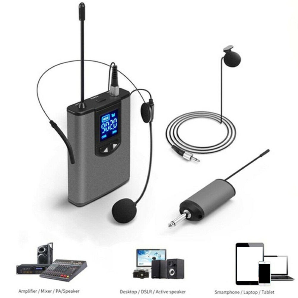 Kabelloses mikrofon für reden, ansteck-headset, uhf, hohe kompatibilität, freisprechfunktion, mini, tragbar