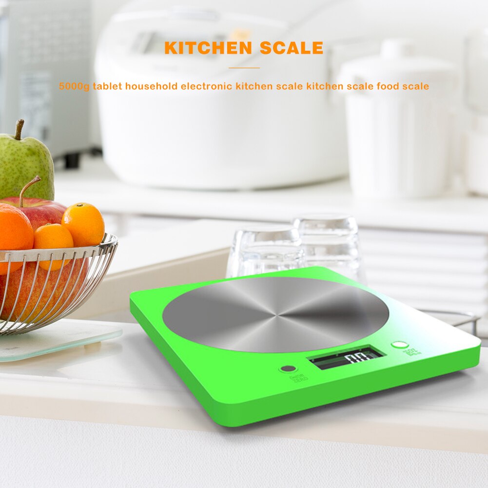 5000g Portable Digital Scale Household Slim Electronic Diet Scale Food Measuring Weight Kitchen LED Electronic Scales
