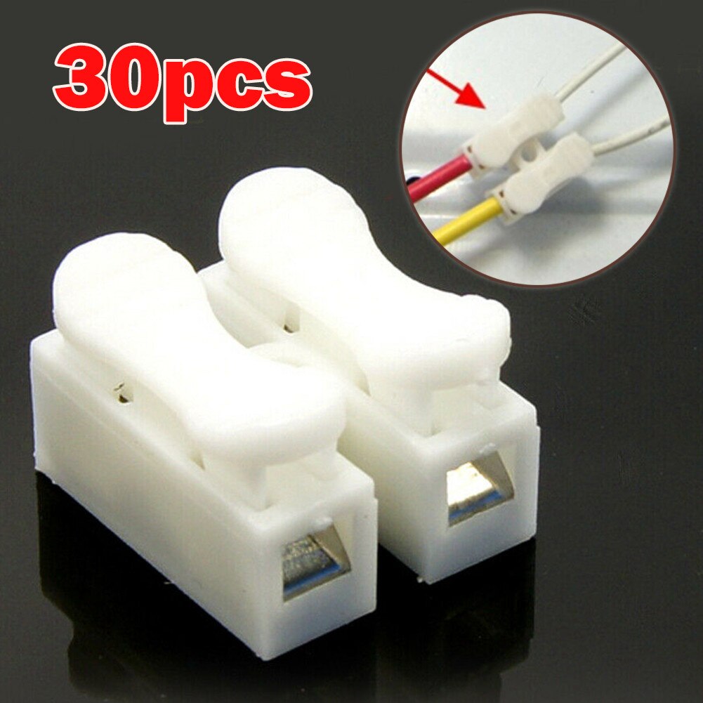 Self Locking Connector Wire Universal White Accessories Cable Electrical
