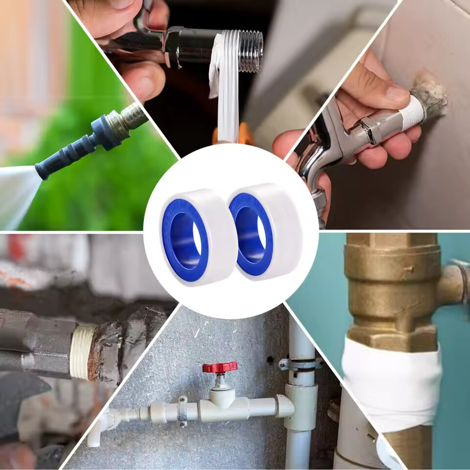 50/1Stck Wasser Rohr halt Lecks Dicht Band Waschbecken Abflussrohr Gewinde Kanal Bänder Sanitär passend zu Reparatur Werkzeug PTFE dichtband