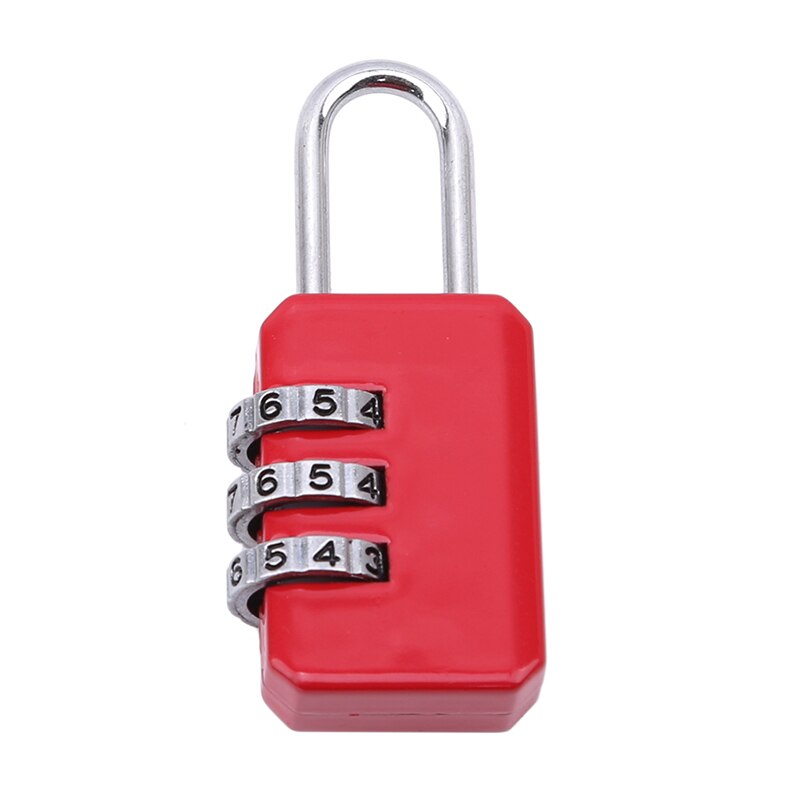 Multifunctional Combination 4 Digit Security Padlock Gym Locker Drawer Luggage Cabinet Toolbox Door Lock Door Padlock: 02 red