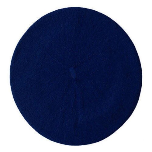 Kvinnor ull basker hatt söt enfärgad stilfull varm hatt: Blå