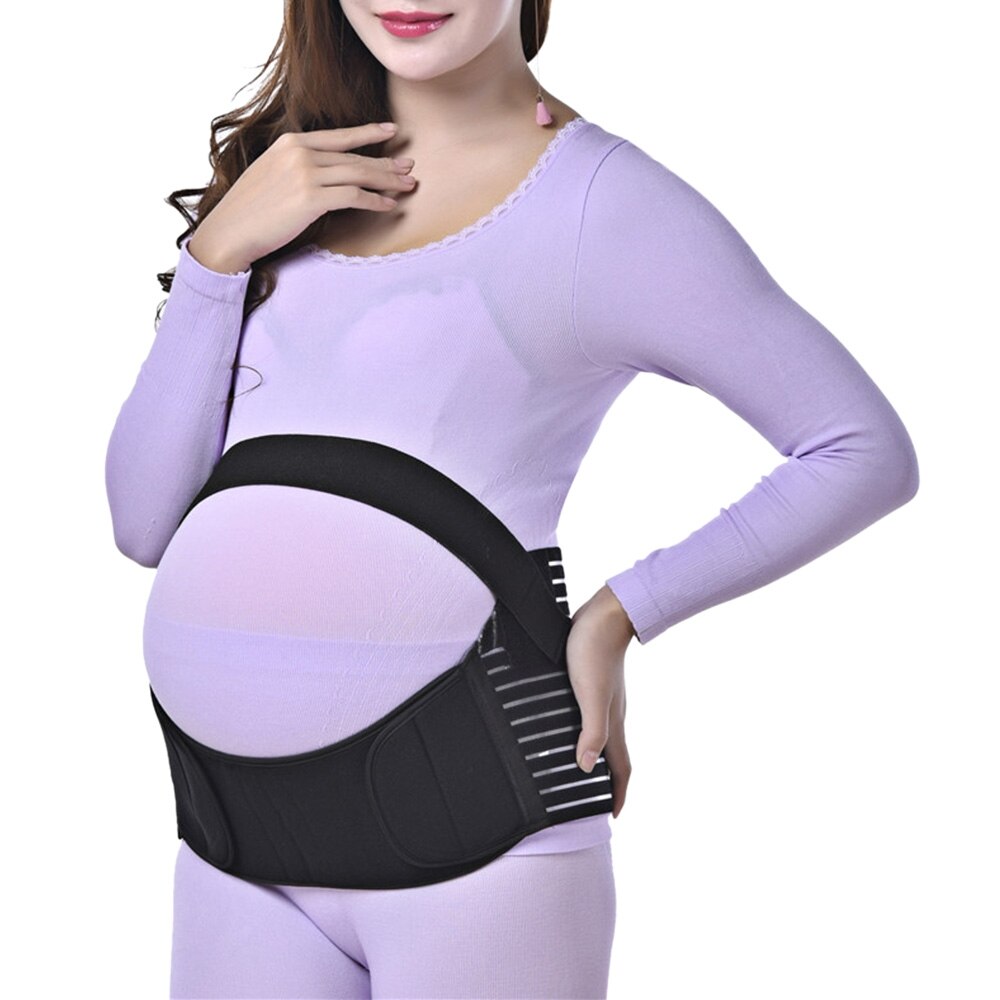 Schwangere Frauen Gürtel Mutterschaft Bauch Gürtel Taille Pflege Bauch Unterstützung Bauch Band Zurück Brace Schwangerschaft Pränatale Protector: S / Black