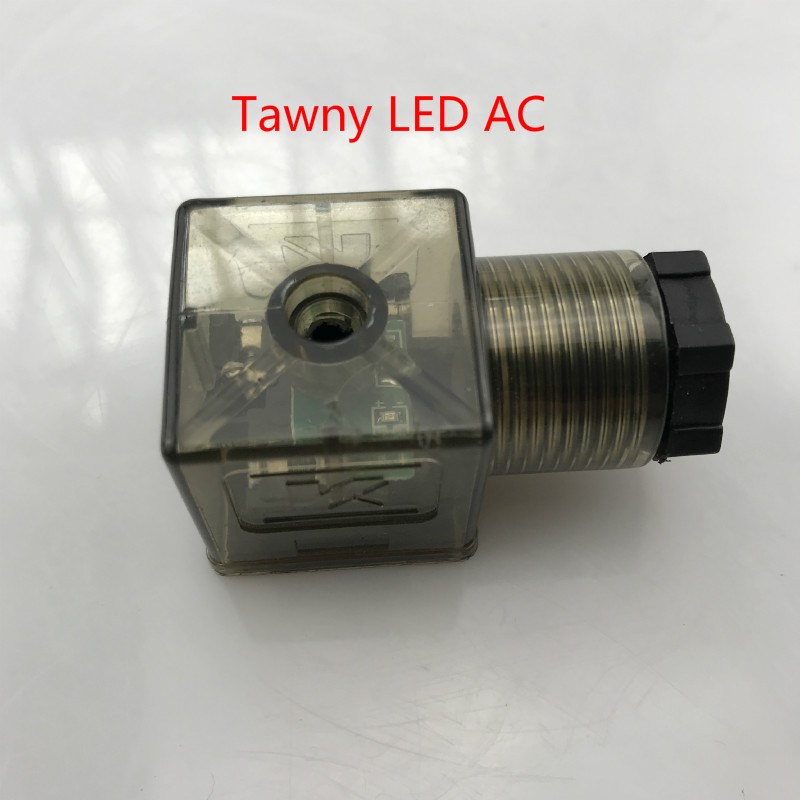 5 stk/parti hydraulisk magnetventilplugg elektromagnet koblingsboks linje-kontaktplugg til ventil magnetspoler kontakt: Grå