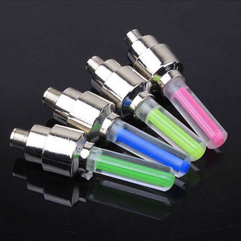 Highlight Light Stick Type Wheels Valve Core Nozzle Lamp Bicycle Tire Light Bicycle Accessories Mountain Bike Equipment