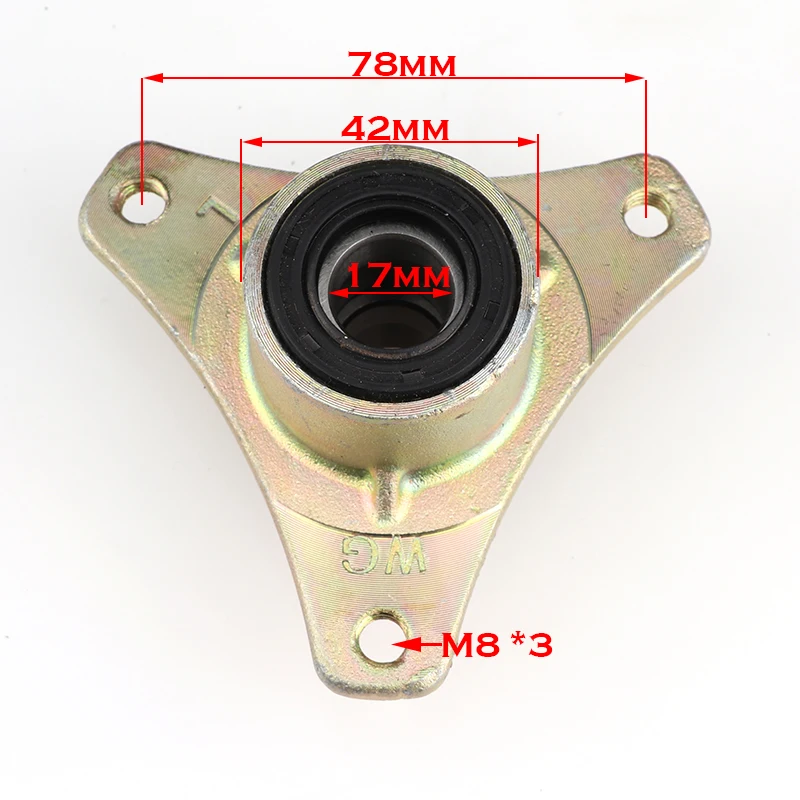 15mm/17mm 3 Stud Front Wheel Knuckle Spindle 5"/6" Wheel Hub For DIY 110cc 168 200F Go Kart Buggy ATV UTV Quad Bike Parts: green