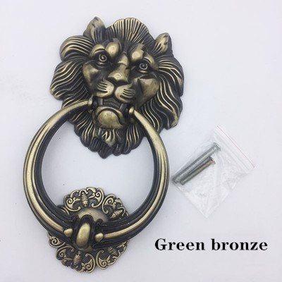 Puerta De León antiguo grande, 20cm x 11,5 cm, lionhead kicker, porter, lions, decoración del hogar, cama